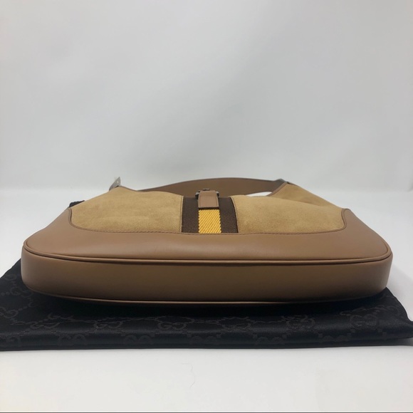 NWT VTG Gucci Jackie Bag - Tan Suede & Leather - Picture 5 of 12